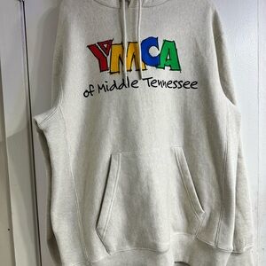 Holloway Cream Hoodie with Colorful Logo